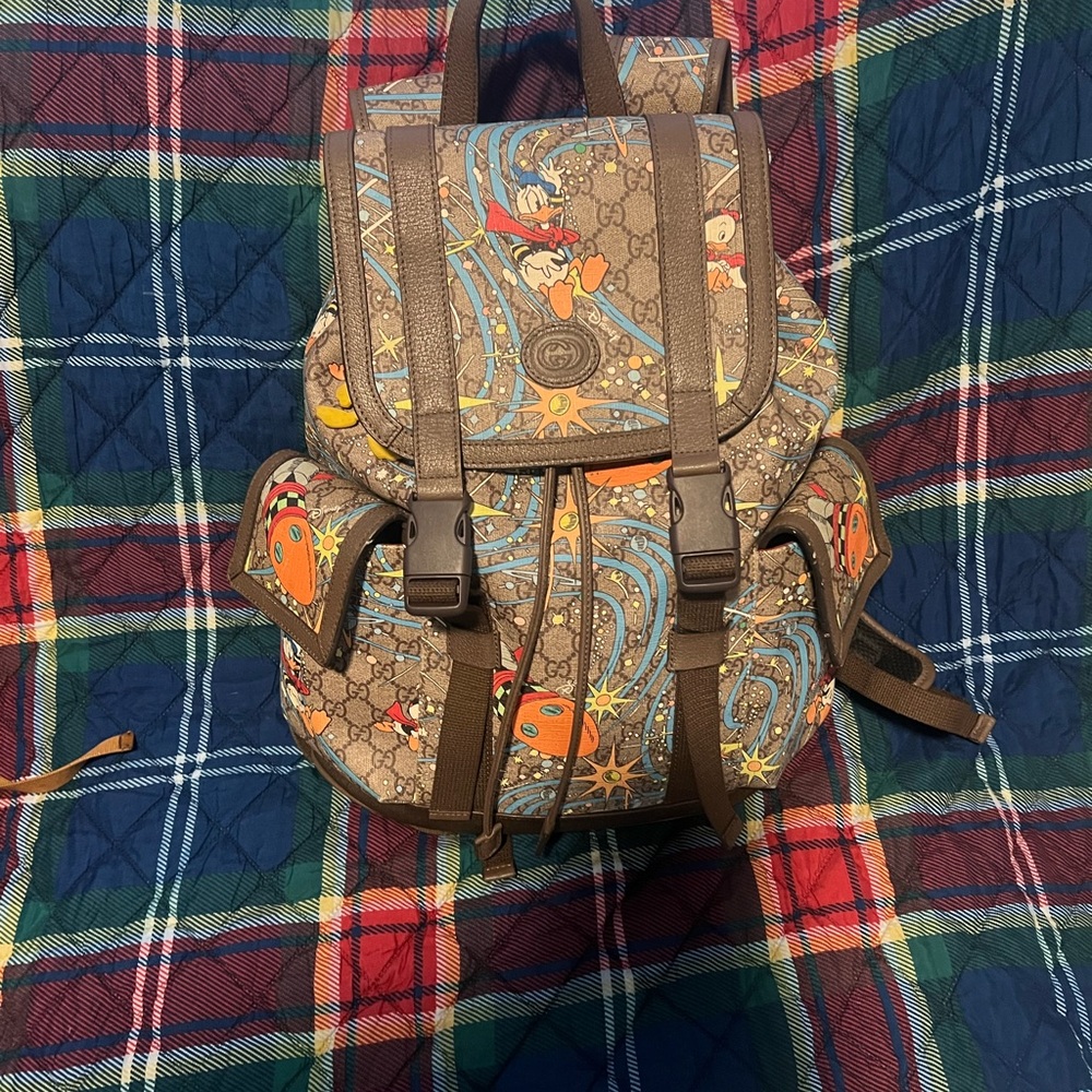 Brown Patterned Men's Backpack